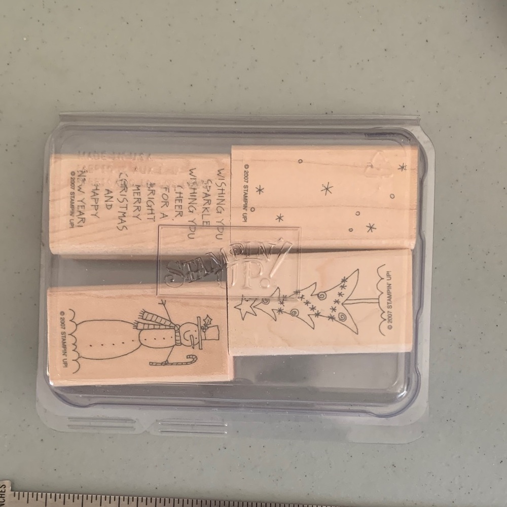 Stampin' Up! Holiday Rubber Stamp Set - Black and White